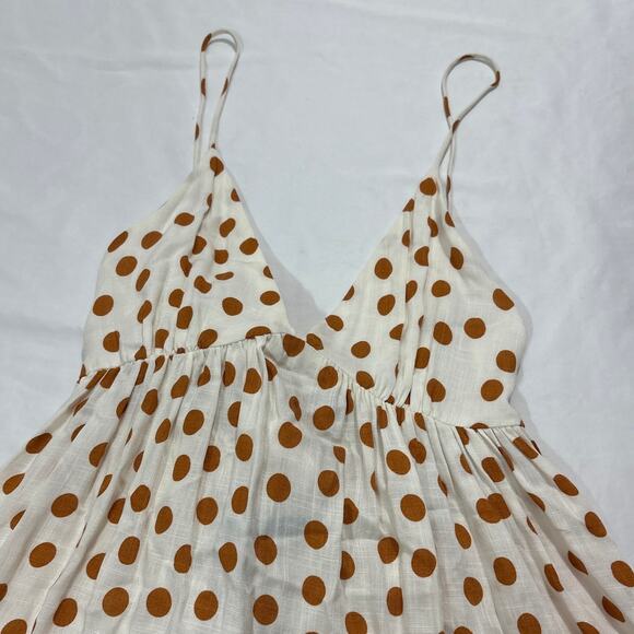 Zara Womens Small Polka Dot Tank Mini Dress Sundress Romantic Dainty Vacation - Picture 3 of 8